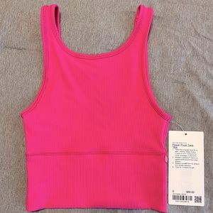 Lululemon Power Pivot Tank Rib in Sonic Pink Size 0 NWT